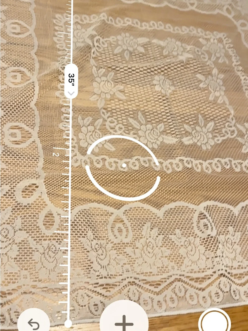 Elegant Lace Table Overlay in White - Delicate Floral Pattern